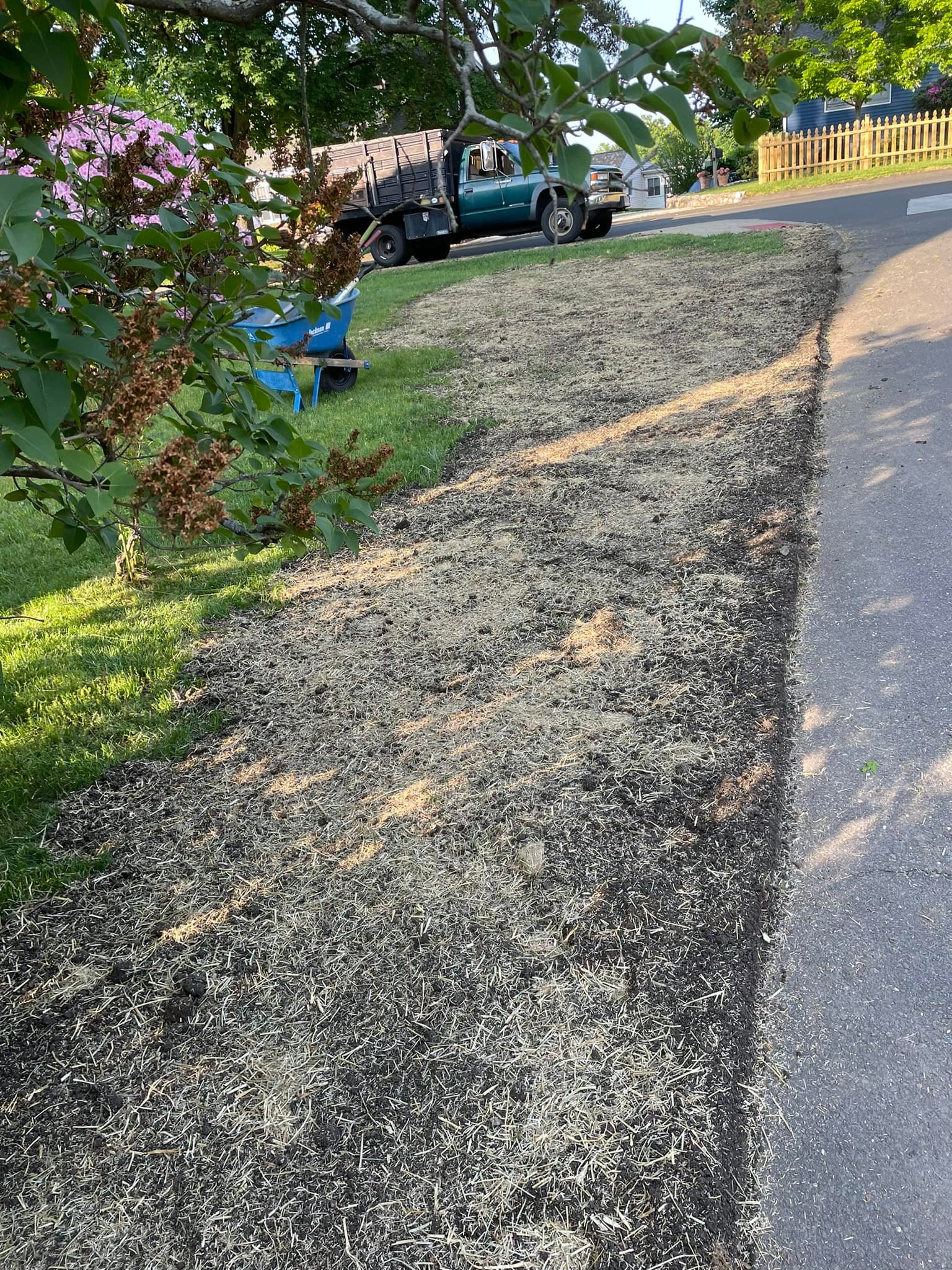 Excavating and grading work