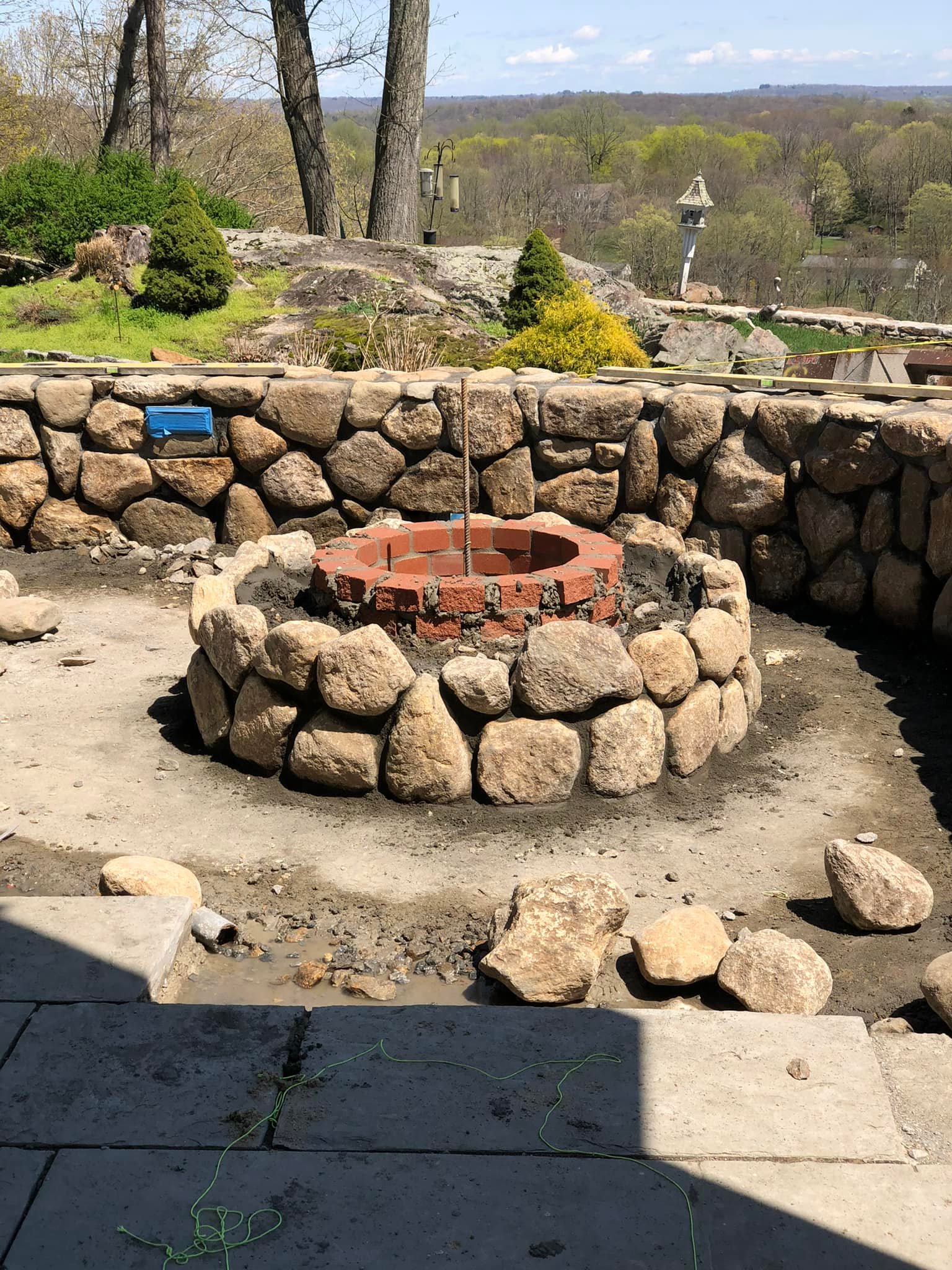 Custom stonework installation