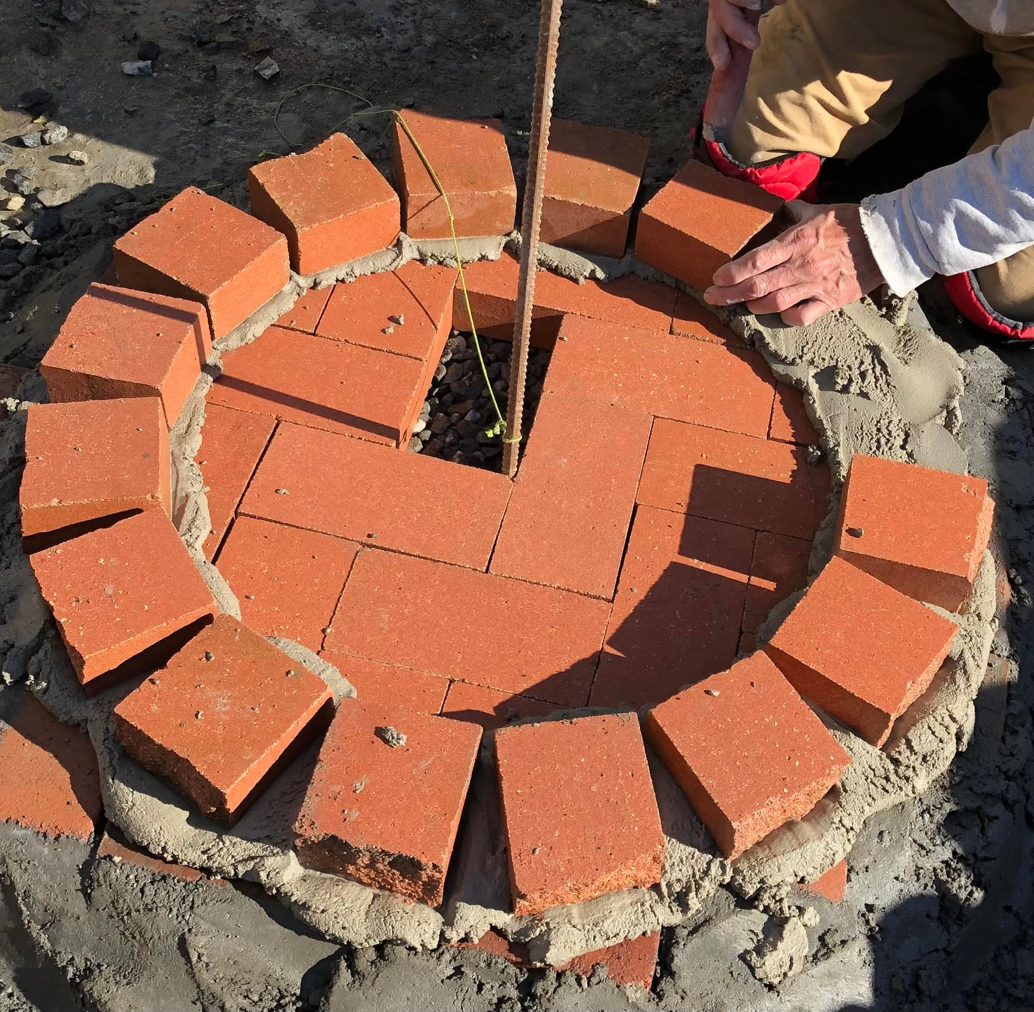Custom brick fire pit and masonry